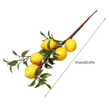 Load image into Gallery viewer, Artificial Lemon Bunch Imitation Plants Realistic Vine 50cm Wedding Home Decor Party Fruit Props