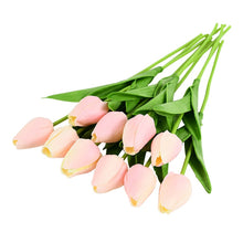 Load image into Gallery viewer, 10PCS Tulip Artificial Flower Real Touch Artificial Bouquet PE Fake Flower for Wedding Decoration Flowers Home Garden Decor