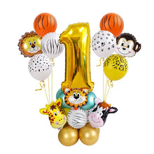Load image into Gallery viewer, Jungle Animal Tableware Wild One Birthday Party Decor Boys Forest Party Supplies Jungle Safari Theme Party Decor Baby Shower