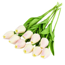 Load image into Gallery viewer, 10PCS Tulip Artificial Flower Real Touch Artificial Bouquet PE Fake Flower for Wedding Decoration Flowers Home Garden Decor
