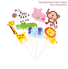 Load image into Gallery viewer, Jungle Animal Tableware Wild One Birthday Party Decor Boys Forest Party Supplies Jungle Safari Theme Party Decor Baby Shower