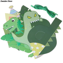Load image into Gallery viewer, Dinosaur Birthday DIY Garland Happy Birthday Banners Roar Dino Party Decor Balloons Wild One 1st Boy Birthday Party Decorations