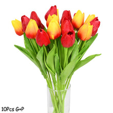 Load image into Gallery viewer, 10PCS Tulip Artificial Flower Real Touch Artificial Bouquet PE Fake Flower for Wedding Decoration Flowers Home Garden Decor