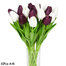 Load image into Gallery viewer, 10PCS Tulip Artificial Flower Real Touch Artificial Bouquet PE Fake Flower for Wedding Decoration Flowers Home Garden Decor