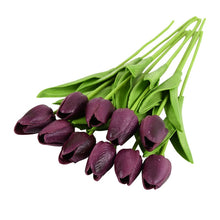 Load image into Gallery viewer, 10PCS Tulip Artificial Flower Real Touch Artificial Bouquet PE Fake Flower for Wedding Decoration Flowers Home Garden Decor