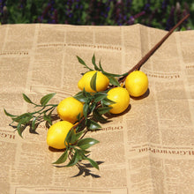 Load image into Gallery viewer, Artificial Lemon Bunch Imitation Plants Realistic Vine 50cm Wedding Home Decor Party Fruit Props