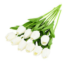 Load image into Gallery viewer, 10PCS Tulip Artificial Flower Real Touch Artificial Bouquet PE Fake Flower for Wedding Decoration Flowers Home Garden Decor