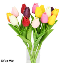 Load image into Gallery viewer, 10PCS Tulip Artificial Flower Real Touch Artificial Bouquet PE Fake Flower for Wedding Decoration Flowers Home Garden Decor