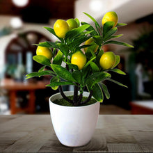 Load image into Gallery viewer, Artificial Lemon Tree Artificial Plants Potted Flowers Fake False Plant Outdoor Yard Garden Home In Pot Decoration