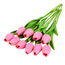 Load image into Gallery viewer, 10PCS Tulip Artificial Flower Real Touch Artificial Bouquet PE Fake Flower for Wedding Decoration Flowers Home Garden Decor