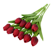 Load image into Gallery viewer, 10PCS Tulip Artificial Flower Real Touch Artificial Bouquet PE Fake Flower for Wedding Decoration Flowers Home Garden Decor