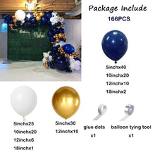 Load image into Gallery viewer, Royal Blue Yellow White Balloons Arch Kit Baby Shower Ballon Garland Boys First Birthday Party Kids Wedding Decor Helium Globos