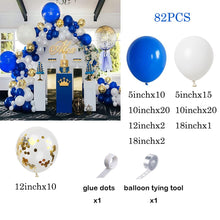 Load image into Gallery viewer, Royal Blue Yellow White Balloons Arch Kit Baby Shower Ballon Garland Boys First Birthday Party Kids Wedding Decor Helium Globos