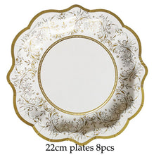 Load image into Gallery viewer, Chinese Style Blue and White Porcelain Paper Plates Cups Party Baby Shower Wedding Birthday Children Disposable Tableware Dish