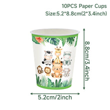 Load image into Gallery viewer, Jungle Animal Tableware Wild One Birthday Party Decor Boys Forest Party Supplies Jungle Safari Theme Party Decor Baby Shower