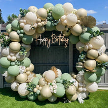 Load image into Gallery viewer, Jungle Safari Party Balloons Green Balloon Garland Arch Kit Wild First Birthday Party Decor Kids Baby Shower Latex Ballon Chain