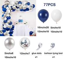 Load image into Gallery viewer, Royal Blue Yellow White Balloons Arch Kit Baby Shower Ballon Garland Boys First Birthday Party Kids Wedding Decor Helium Globos