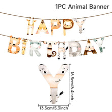 Load image into Gallery viewer, Jungle Animal Tableware Wild One Birthday Party Decor Boys Forest Party Supplies Jungle Safari Theme Party Decor Baby Shower