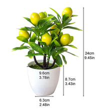 Load image into Gallery viewer, Artificial Lemon Tree Artificial Plants Potted Flowers Fake False Plant Outdoor Yard Garden Home In Pot Decoration