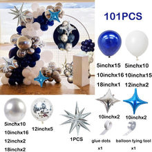 Load image into Gallery viewer, Royal Blue Yellow White Balloons Arch Kit Baby Shower Ballon Garland Boys First Birthday Party Kids Wedding Decor Helium Globos