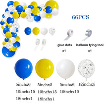 Load image into Gallery viewer, Royal Blue Yellow White Balloons Arch Kit Baby Shower Ballon Garland Boys First Birthday Party Kids Wedding Decor Helium Globos