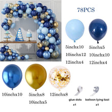 Load image into Gallery viewer, Royal Blue Yellow White Balloons Arch Kit Baby Shower Ballon Garland Boys First Birthday Party Kids Wedding Decor Helium Globos