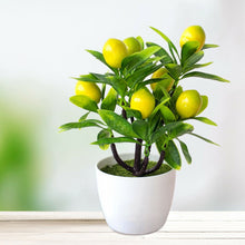 Load image into Gallery viewer, Artificial Lemon Tree Artificial Plants Potted Flowers Fake False Plant Outdoor Yard Garden Home In Pot Decoration