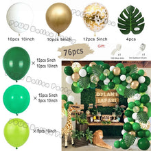 Load image into Gallery viewer, Jungle Safari Party Balloons Green Balloon Garland Arch Kit Wild First Birthday Party Decor Kids Baby Shower Latex Ballon Chain