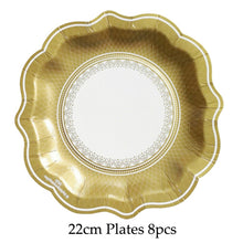 Load image into Gallery viewer, Chinese Style Blue and White Porcelain Paper Plates Cups Party Baby Shower Wedding Birthday Children Disposable Tableware Dish