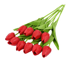 Load image into Gallery viewer, 10PCS Tulip Artificial Flower Real Touch Artificial Bouquet PE Fake Flower for Wedding Decoration Flowers Home Garden Decor