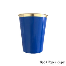 Load image into Gallery viewer, Chinese Style Blue and White Porcelain Paper Plates Cups Party Baby Shower Wedding Birthday Children Disposable Tableware Dish