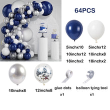 Load image into Gallery viewer, Royal Blue Yellow White Balloons Arch Kit Baby Shower Ballon Garland Boys First Birthday Party Kids Wedding Decor Helium Globos