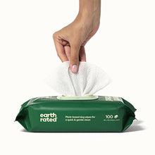Load image into Gallery viewer, Earth Rated Dog Wipes, New Look, Thick Plant Based Grooming Wipes for Easy Use on Paws, Body and Bum, Unscented, 400 Count