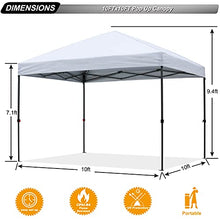 Load image into Gallery viewer, ABCCANOPY Outdoor Easy Pop up Canopy Tent (10X10, White)