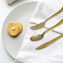 Load image into Gallery viewer, 160 Gold Plastic Silverware Set - Gold Plastic Cutlery Set, Gold Disposable Flatware Set, 80 Gold Plastic Forks, 40 Gold Plastic Spoons, 40 Gold Cutlery Knives - Heavy Duty Silverware - Party Bulk