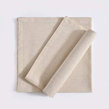 Load image into Gallery viewer, Dinner Cloth Napkins, Cotton Linen Blend 12 Pack Natural Premium Quality, Mitered Corners for Every Day Use Napkins are Pre Shrunk and Good Absorbency Christmas Cloth Napkins Ivory