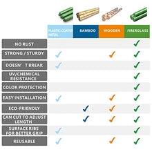 Load image into Gallery viewer, Garden Stakes 48 inch 30 Pack Solid Green Glass Fiber Plant Support Rod Tomato Trellis Stakes