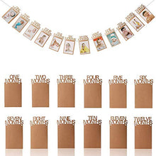 Load image into Gallery viewer, OOTSR 1st Birthday Photo Banner Growth Record 1-12 Month Photo Prop for First Birthday Party Bunting Decor