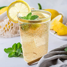 Load image into Gallery viewer, Chris.W 50 Pack Gold Plastic Cups 12 Oz, Clear Plastic Cups Tumblers, Elegant Wedding Cups Recyclable BPA Free, Cocktail Glasses Disposable Party Cups for Graduation Ceremony Christmas Birthday
