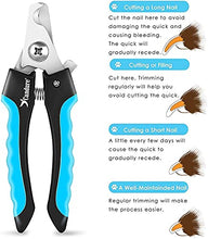 Load image into Gallery viewer, Candure Dog Nail Clippers and Trimmer with Safety Guard to Avoid Over-Cutting Toe Nails- Professional Grooming Razor Edge Blades Pet Nail Clipper with Free Nail File for Small Medium Large Breeds