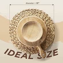 Load image into Gallery viewer, (Sizes:12"-13'') BLUEWEST Woven Placemats (Set of 10), Round Placemats RattPlacemats, Wicker Water Hyacinth Placemats, Round Braided Placemats Set, Heat Resistant/Durable for Plate (13'', Set 10)