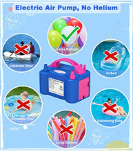 Load image into Gallery viewer, ID IDAODAN Electric Balloon Pump Portable Blue Dual Nozzle Electric Air Balloon Blower Pump 110V 600W Electric Balloon Inflator for Party Decorations