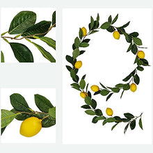 Load image into Gallery viewer, SAHLA 76.7inch Artificial Lemon Garland Greenery Garland with Foam Yellow Lemons Spring Summer Fruit Garland for Wedding Table Decor