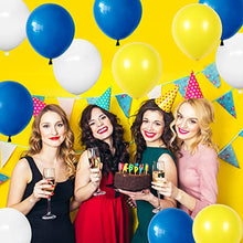 Load image into Gallery viewer, 124PCS Blue Yellow White Balloon Garland Arch Kit, 18 12 5 inch Matte Blue White Yellow Balloons Garland Kit, Decoration Balloons for Birthday Baby Shower Wedding Anniversary Picnic Festival Party