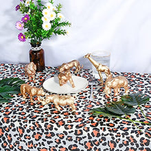 Load image into Gallery viewer, 4 Pcs Animal Safari Tablecloth Zoo Theme Table Cover Jungle Theme Supplies for Safari Birthday Decorations, Baby Shower, Safari Jungle Party ( Leopard, Zebra, Deer, Tiger Pattern)