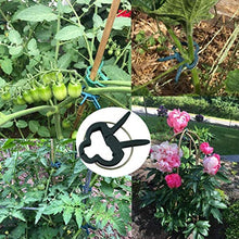 Load image into Gallery viewer, HAILI 40 Pcs Plant Support Clips,Flower and Vine,Garden Tomato Plant Support Clips for Supporting Stems,Vines Grow Upright Climbing,Tool for Straightening,Tomato Cage,Trellis(2 Sizes in one Pack)