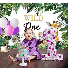 Load image into Gallery viewer, Safari Wild One Backdrop Frist Birthday Party Banner Birthday Decorations Boy 1st Birthday Party Supplies Welcome Sign for Indoor Outdoor