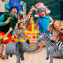 Load image into Gallery viewer, GUGELIVES Big Jungle Safari Theme Party Inflatable 3D Animal Balloons for Baby Shower Kids Wild One Woodland Forest Birthday Partys Decorations (M, Zebra+Elephant+Giraffe)