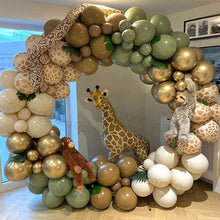 Load image into Gallery viewer, Jungle Safari Party Balloons Green Balloon Garland Arch Kit Wild First Birthday Party Decor Kids Baby Shower Latex Ballon Chain