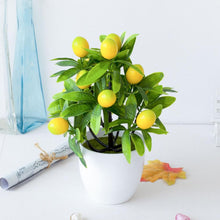 Load image into Gallery viewer, Simulation Potted Plant Not Withered Creating Vitality Colorful Fake Lemon Tree Bonsai Artificial Plant Desktop Decor
